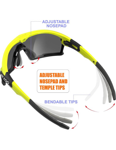 Gafas de Sol RT100 para Ciclismo Unisex Amarillo Negro