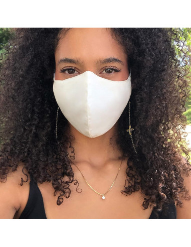 Cadena para Gafas Flor Negra - Soporte Elegante Mujer