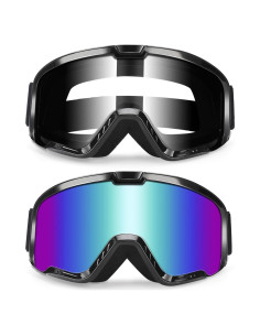Gafas de Motocross Abtong 2-Pack UV400 Anti-Niebla