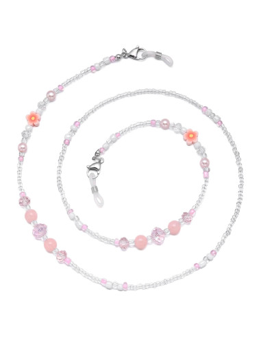 Cadena de Gafas Bead YN01 para Mujeres - Perla Rosa