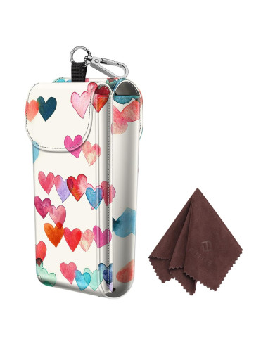 Estuche Doble para Gafas Fintie AGSB con Gancho y Cuero Vegano