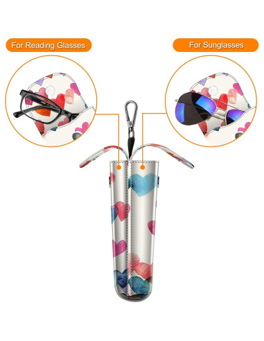 Estuche Doble para Gafas Fintie AGSB con Gancho y Cuero Vegano