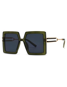 Gafas de Sol AIEYEZO Cuadradas Oversized UV400 Verde Oliva