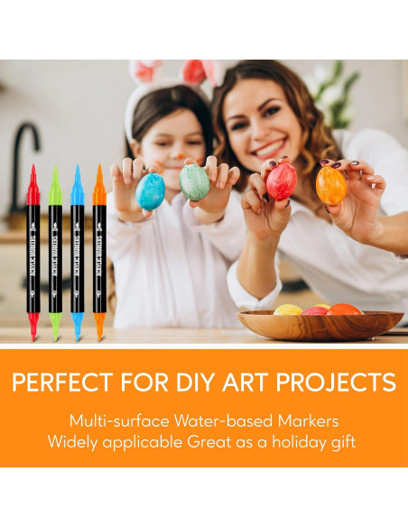 Marcadores Acrílicos Pagather 24 Colores Doble Punta