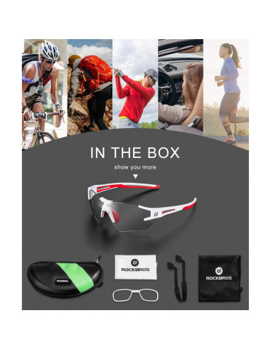 Gafas de Ciclismo ROCKBROS Fotoquímicas UV400 Ligeras