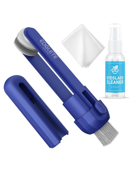 Kit de limpieza de gafas Edglete con spray y paño