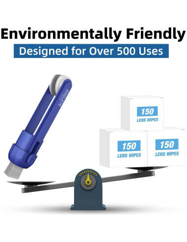 Kit de limpieza de gafas Edglete con spray y paño