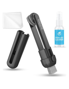 Kit de limpieza de gafas Edglete con spray y paño microfibra