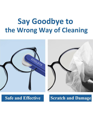 Kit de limpieza de gafas Edglete con spray y paño
