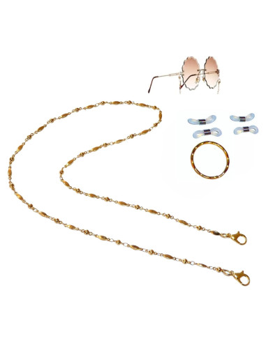 Cadena de Perlas Hidden Hollow Soporte Gafas Acero Inoxidable 71cm