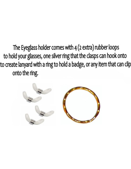 Cadena de Perlas Hidden Hollow Soporte Gafas Acero Inoxidable 71cm