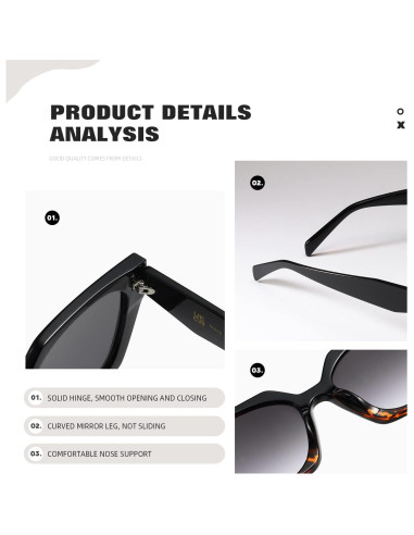 Gafas de sol cuadradas TIANYESY con protección UV para todos