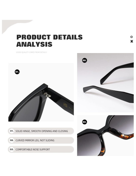 Gafas de sol cuadradas TIANYESY con protección UV para todos