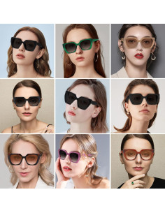 Gafas de sol cuadradas TIANYESY UV400 para hombres y mujeres 2