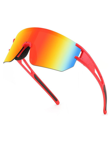 Gafas de Ciclismo WANWAN UV400 Espejadas Adulto Unisex
