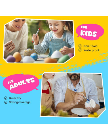 24 Marcadores de Pintura Acrílica Coogert Doble Punta 1-5mm