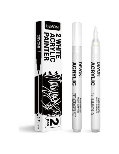 Bolígrafos de Pintura Acrílica Blanca DEYONI 0.7mm - 2 Pcs