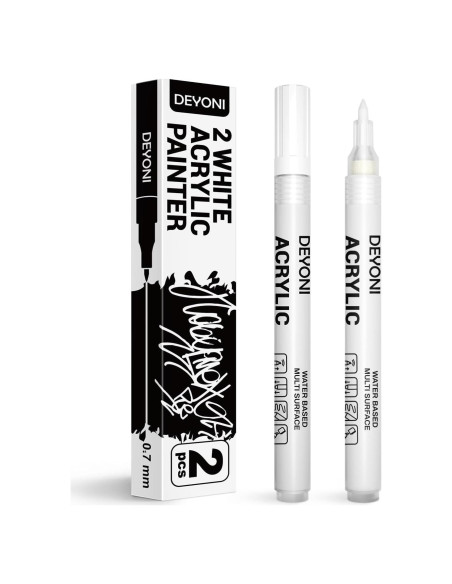 Bolígrafos de Pintura Acrílica Blanca DEYONI 0.7mm - 2 Pcs