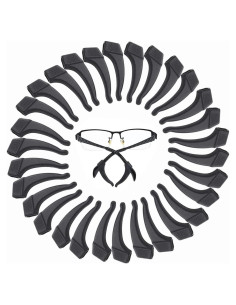 Soporte para Gafas Silicona Antideslizante Negro 15 Pares