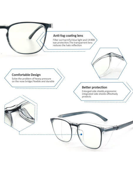 Gafas de Seguridad Outray Antivaho y Antiluz Azul