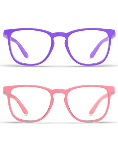 Gafas de Seguridad Anti-Vaho 2 Pack Violeta y Rosa Claro