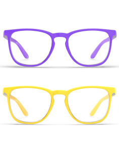 Gafas de Seguridad Antivaho 2 Paquete Violeta y Amarillo 2