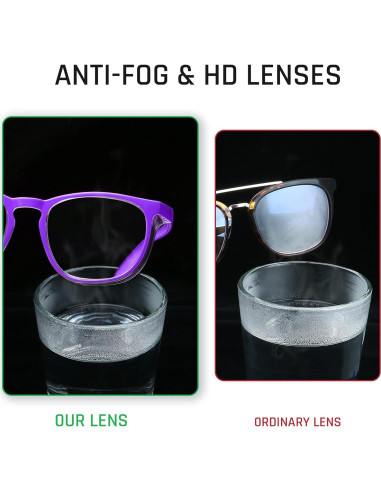 Gafas de Seguridad Anti-Vaho y Anti-Luz Azul Violeta