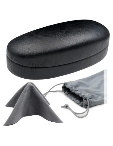 Estuche Duro para Gafas MiEstucheDeGafas Negro con Bolsa