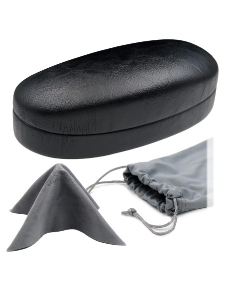 Estuche Duro para Gafas MiEstucheDeGafas Negro con Bolsa Estuche Duro para Gafas MiEstucheDeGafas Negro con Bolsa