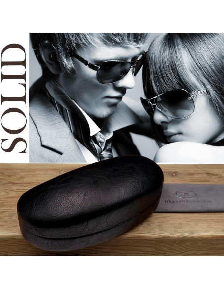 Estuche Duro para Gafas MiEstucheDeGafas Negro con Bolsa Estuche Duro para Gafas MiEstucheDeGafas Negro con Bolsa