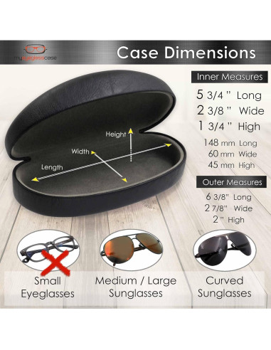 Estuche Duro para Gafas MiEstucheDeGafas Negro con Bolsa