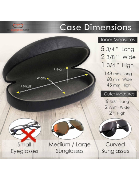 Estuche Duro para Gafas MiEstucheDeGafas Negro con Bolsa Estuche Duro para Gafas MiEstucheDeGafas Negro con Bolsa