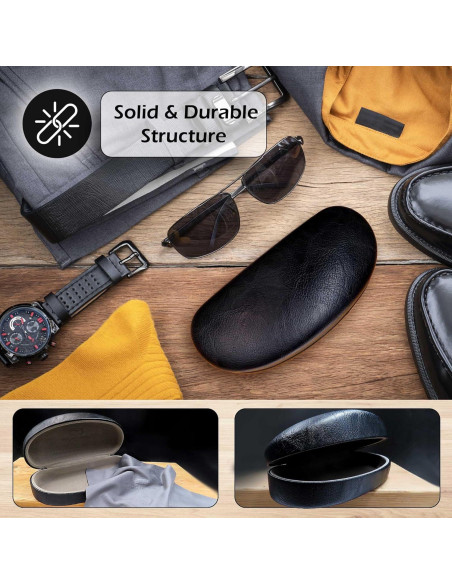 Estuche Duro para Gafas MiEstucheDeGafas Negro con Bolsa Estuche Duro para Gafas MiEstucheDeGafas Negro con Bolsa