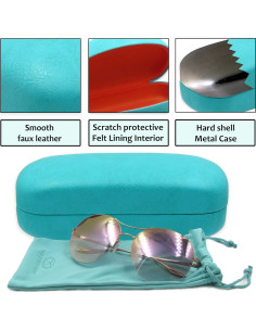 Estuche Duro para Gafas MiEstucheDeGafas Turquesa 2