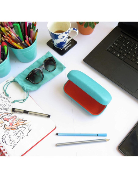 Estuche Duro para Gafas MiEstucheDeGafas Turquesa