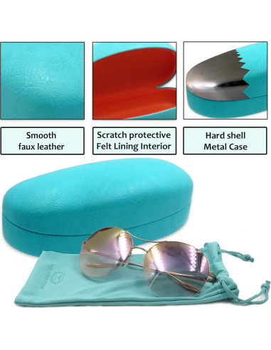Estuche Duro para Gafas MiEstucheDeGafas Teal Mediano