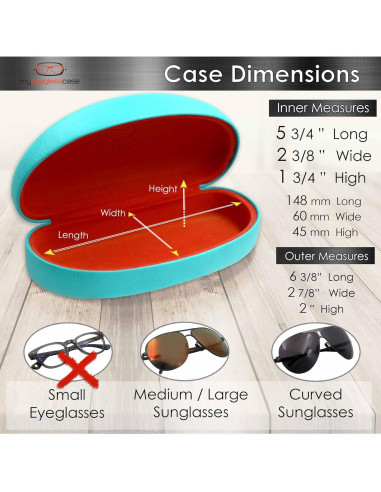 Estuche Duro para Gafas MiEstucheDeGafas Teal Mediano
