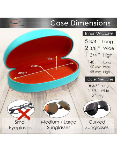 Estuche Duro para Gafas MiEstucheDeGafas Teal Mediano