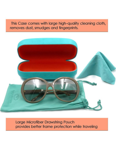 Estuche Duro para Gafas MiEstucheDeGafas Turquesa