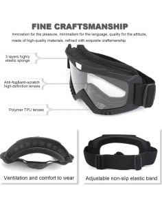 Gafas de motocross Immoono 2 paquetes con protección UV 2