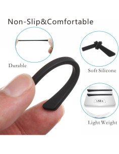 5 Pairs Puntas Silicona Antideslizantes Gafas KECHIO 2