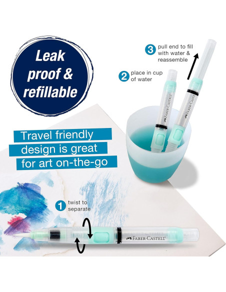 Pincel de Agua Recargable Faber-Castell Deluxe 20 cm