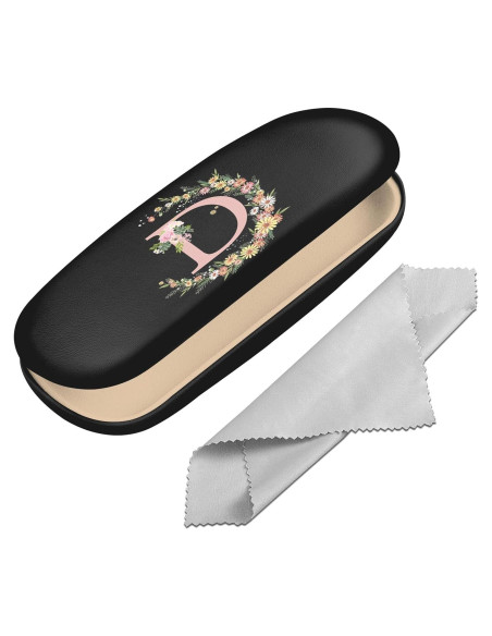 Estuche Duro para Gafas con Letra Inicial - Cuero PU