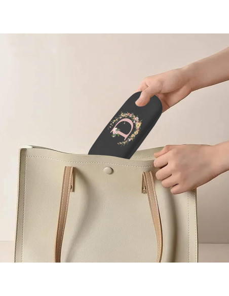 Estuche Duro para Gafas con Letra Inicial - Cuero PU