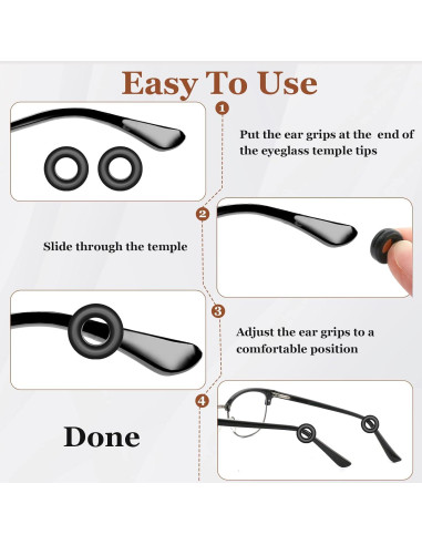 14 Pares de Fundas Antideslizantes para Gafas - SMARTTOP