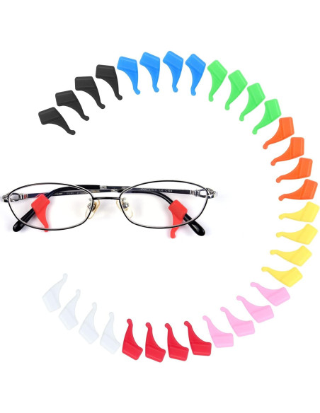 Agarraderas para Gafas Hishelf 16 Pares Silicona Multicolor