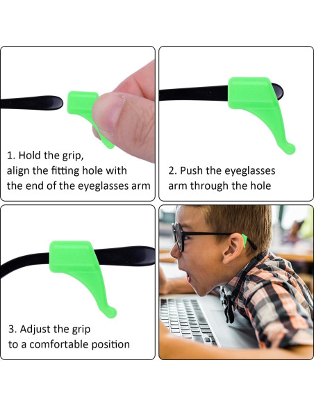 Agarraderas para Gafas Hishelf 16 Pares Silicona Multicolor