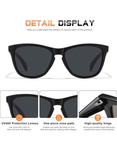 Gafas de sol polarizadas DANAMY para mujeres UV400 estilo retro