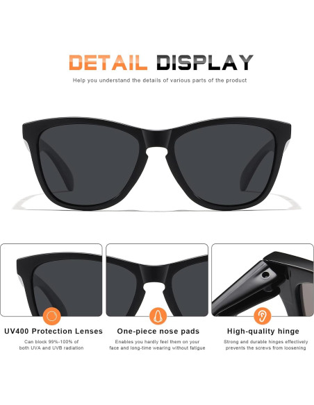 Gafas de sol polarizadas DANAMY para mujeres UV400 estilo retro