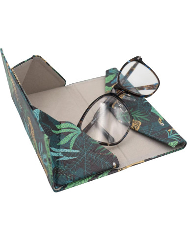 Estuche Duro Real Sic para Gafas - Cuero Vegano 16x7 cm